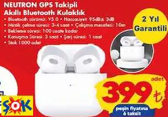 NEUTRON GPS TAKİPLİ AKILLI BLUETOOTH KULAKLIK